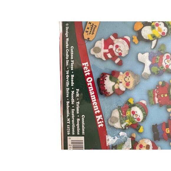 DIY Felt Christmas Ornament Kit With 12 Designs By Design Works Crafts - Picture 3 of 3